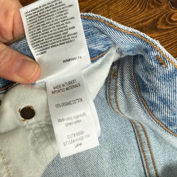 Agolde Lana Classic Denim Straight Leg Jeans - Picture 3 of 5